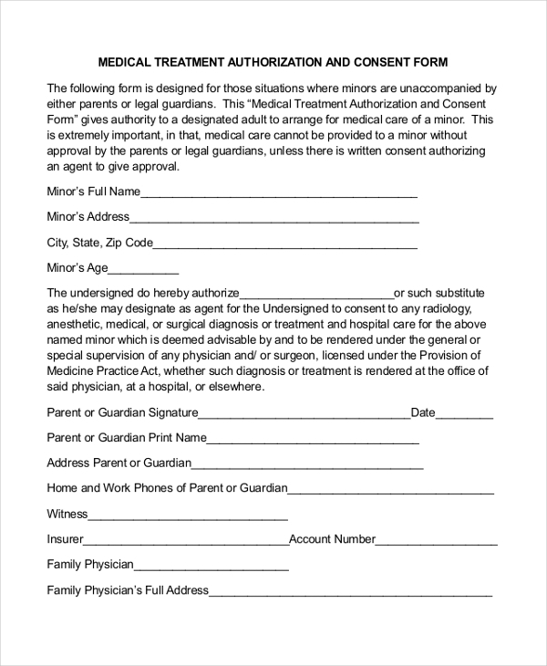 FREE 10 Sample Medical Authorization Forms In PDF MS Word Excel